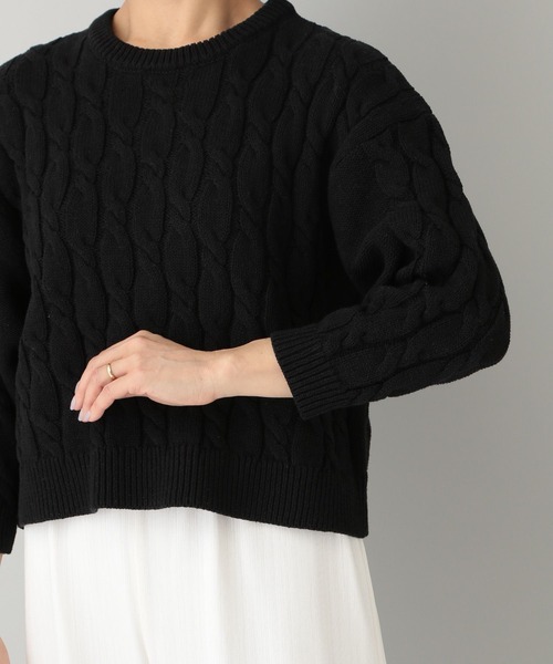 e/rm ニット セーター 「e/rm」リネンコンケーブルプルオーバー