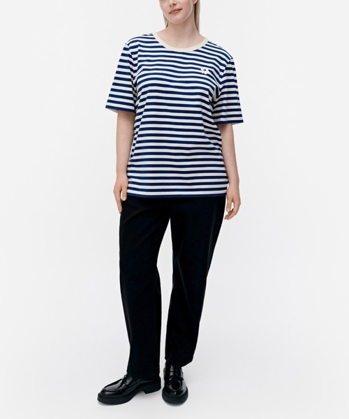 tシャツ 「kioski」Tasaraita Unikko / jersey t-shirt レディース メンズ Tasaraita Unikko Kioski jersey shirt | Marimekko