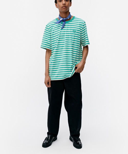 marimekko tシャツ 「kioski」Tasaraita Unikko / t-shirt