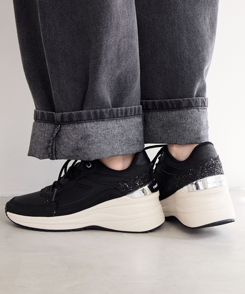 HIMIKO スニーカー 「HIMIKO」「撥水」美脚ヒールアップスニーカー