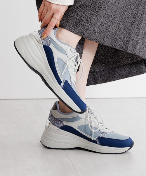 HIMIKO スニーカー 「HIMIKO」「撥水」美脚ヒールアップスニーカー