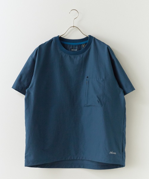 draw drawers レオタードパイルTシャツ ネイビー NANGA（ナンガ） tシャツ DotAir COMFY TEE 半袖Tシャツ ドローコード
