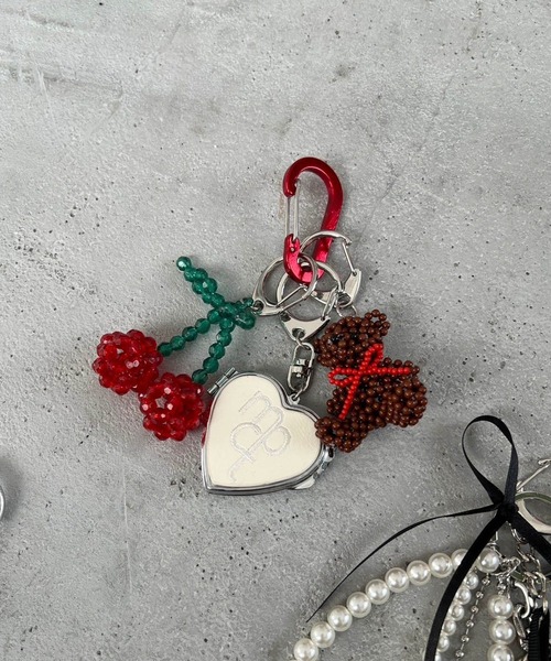 Me%（ミィパーセント） キーホルダー ビーズサクランボキーチャーム