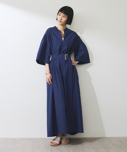 アルアバイル　シャツワンピース　ロング　ベルト　Aライン　2way Amazon.co.jp: [アダムエロペ] WEB限定 2WAYベルトAラインシャツ