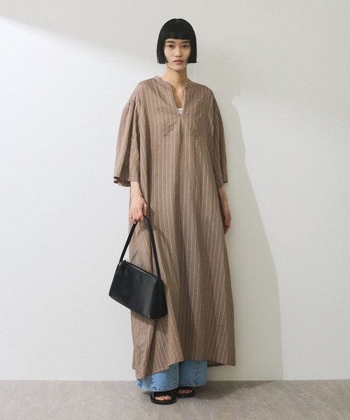 ADAM ET ROPE' シャツワンピース 「WEB限定」2WAYベルトAライン