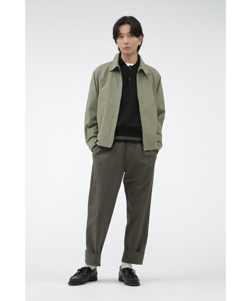 23SS 完売品✨マーガレットハウエル コットンリネンツイルパンツ オリーブ系1 MHL. 【2023】マーガレットハウエル MARGARET HOWELL *コットン