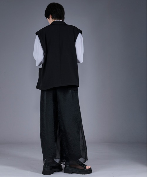Ellno Loset ジャケット テーラードジャケット 2wayシアー