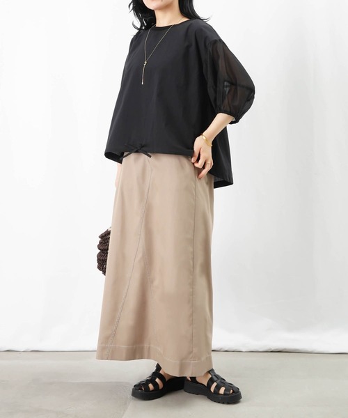 スカート Luca stitch tops LADY LUCK LUCA スカート LC/LLL 配色ステッチリメイク風