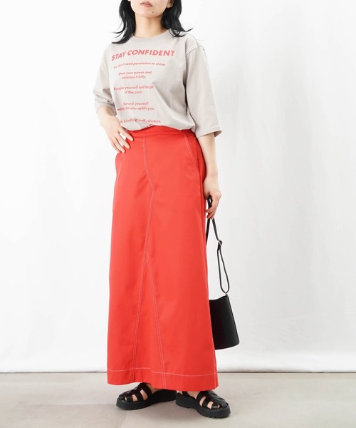 スカート Luca stitch tops LADY LUCK LUCA スカート LC/LLL 配色ステッチリメイク風