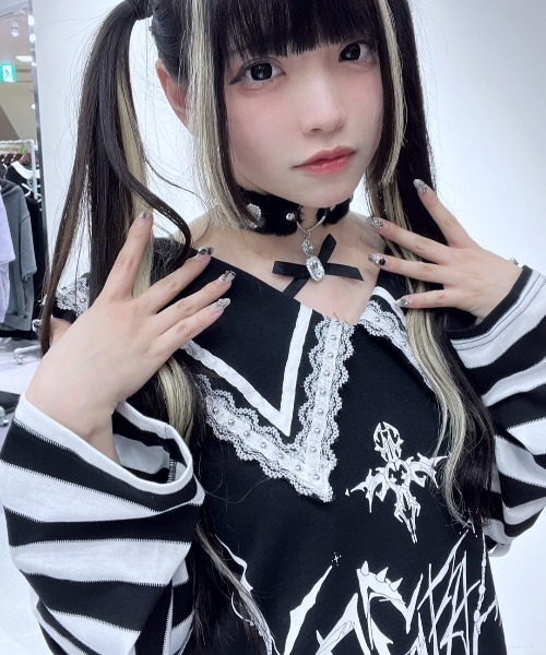 NOVESSEL tシャツ 「AOSPACE」レイヤードボーダーロングスリーブT