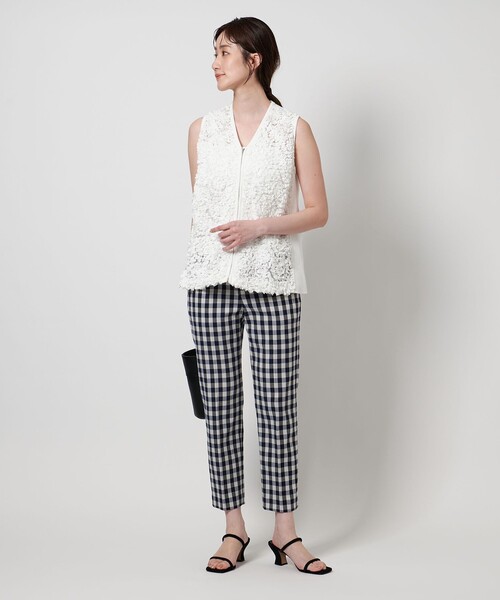 UNITED ARROWS ベスト ジレ フラワー チュール ニットベスト