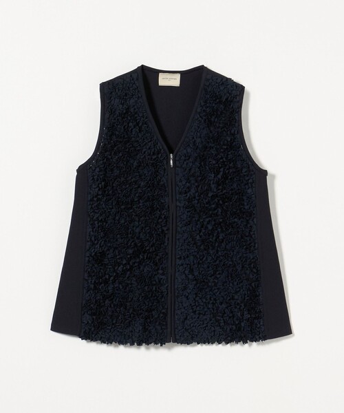 UNITED ARROWS ベスト ジレ フラワー チュール ニットベスト