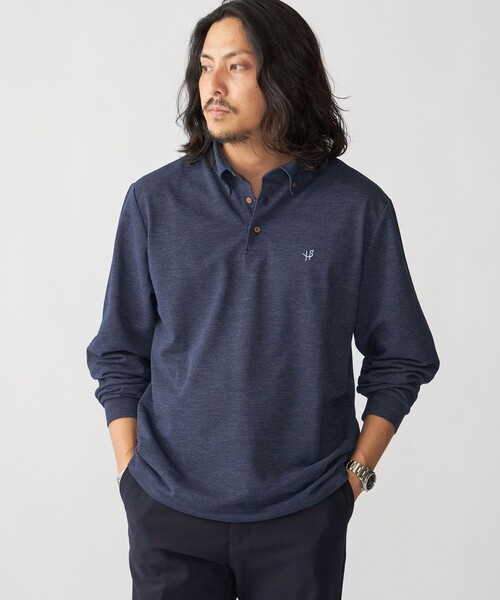 SHIPS 「SHIPS」 長袖ポロシャツ SMALL ロイヤルブルー メンズ