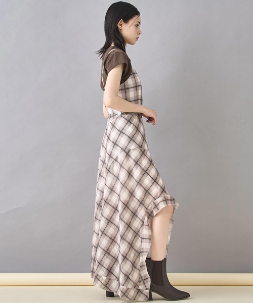 極美品✨ANAYI 2wayチェック アシメフレアワンピース 36 ANAYI 2wayチェック アシメフレアワンピース 36 - メルカリ