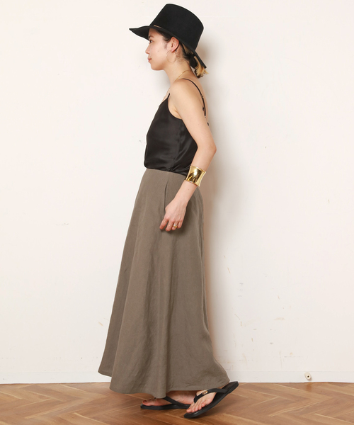 YDeuxieme Classe Linen フレアスカート　38サイズ Linenフレアスカート（ロング・マキシ丈スカート）｜Deuxieme
