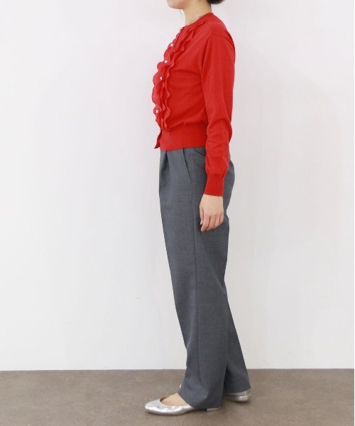 【MARILYN MOON/マリリンムーン】 リブカーディガン◆ Marilyn Moon（マリリンムーン） カーディガン frill ＆ ripple