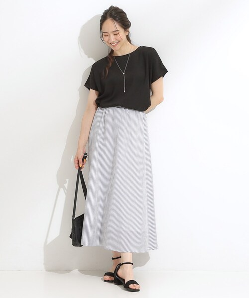 SHOO・LA・RUE（シューラルー） スカート ふんわり軽やか ストライプ