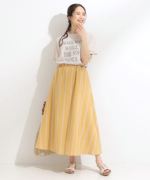 SHOO・LA・RUE（シューラルー） スカート ふんわり軽やか ストライプ
