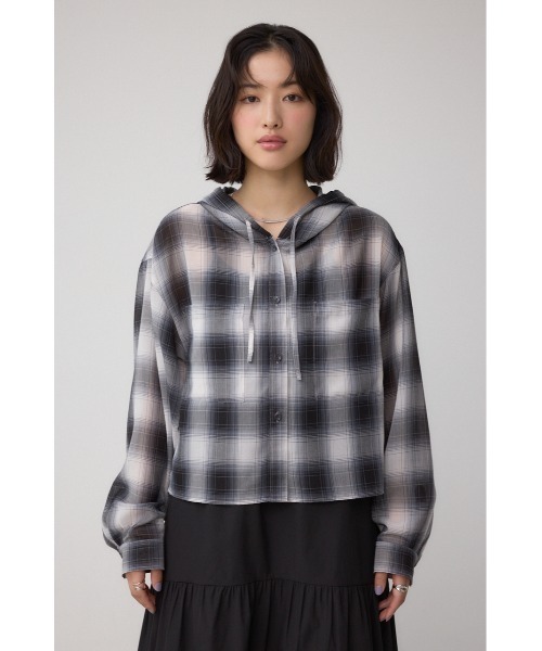 AZUL BY MOUSSY（アズールバイマウジー） ブラウス シャツ シアー