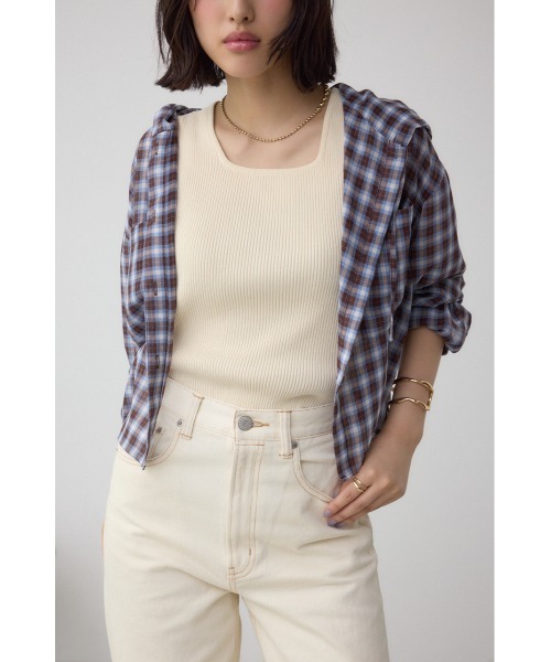 AZUL BY MOUSSY（アズールバイマウジー） ブラウス シャツ シアー