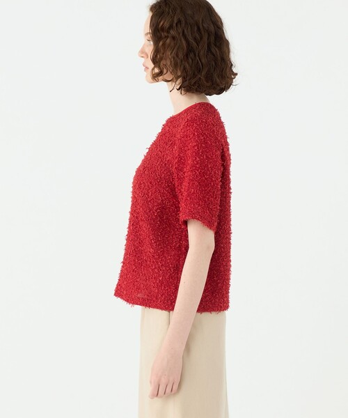 Ballsey（ボールジィ） ブラウス シャツ 半袖 ファンシーヤーン 