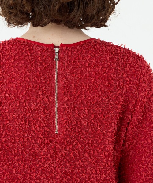 Ballsey（ボールジィ） ブラウス シャツ 半袖 ファンシーヤーン