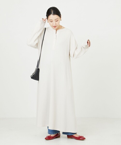 「FREAK'S STORE」 長袖ワンピース SMALL ナチュラル レディース_画像6
