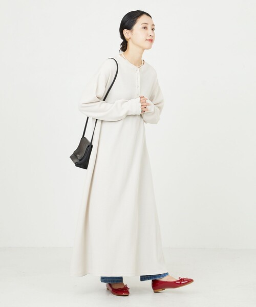 「FREAK'S STORE」 長袖ワンピース SMALL ナチュラル レディース_画像9
