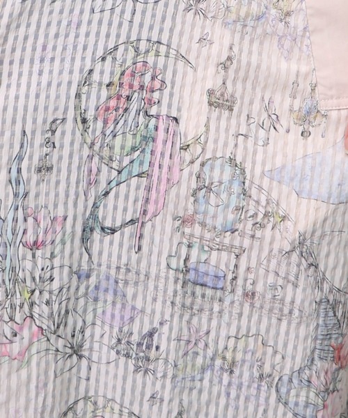 iS ScoLar ワンピース 552252：マーメイドのお部屋柄 総柄前開き