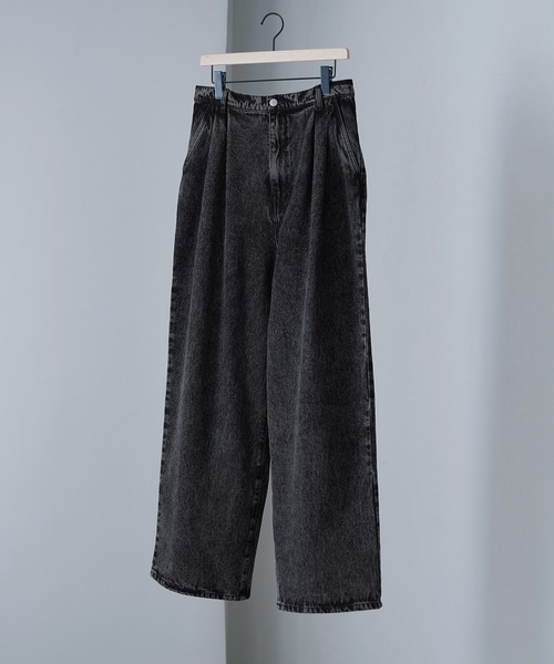 「Alfred Alex」 加工デニムパンツ S グレー メンズ