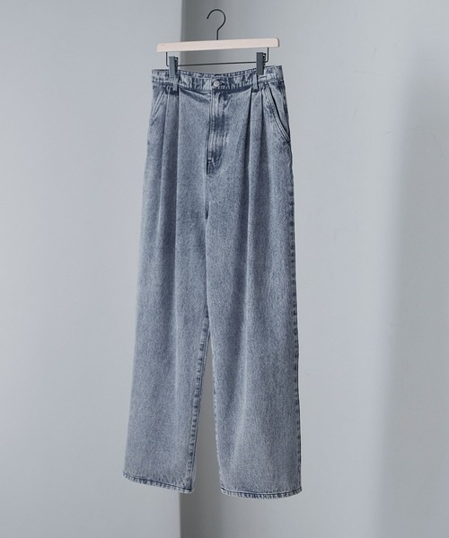 「Alfred Alex」 加工デニムパンツ S グレー メンズ