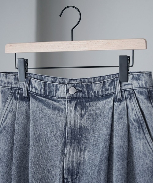 「Alfred Alex」 加工デニムパンツ S グレー メンズ