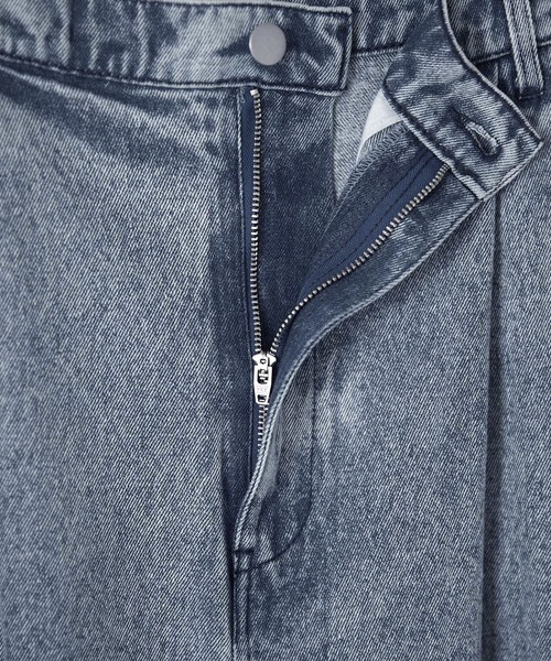 「Alfred Alex」 加工デニムパンツ S グレー メンズ