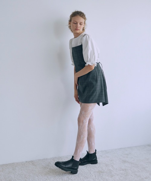 ブラウス シャツ Lace Trim Volume Tops レディースの画像