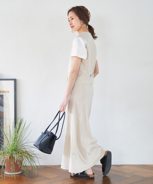 「Spick & Span」 ロングスカート 38 ベージュ レディース_画像5