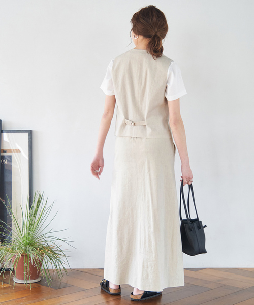 「Spick & Span」 ロングスカート 38 ベージュ レディース_画像6