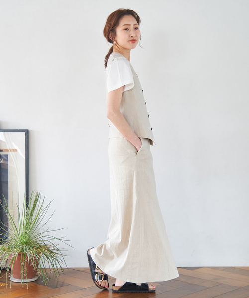 「Spick & Span」 ロングスカート 38 ベージュ レディース_画像7