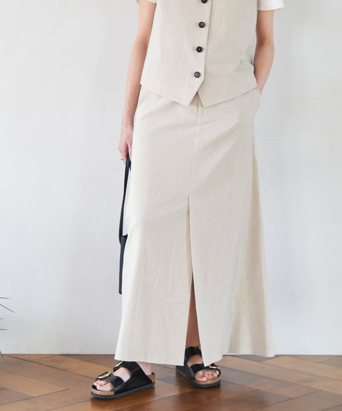 「Spick & Span」 ロングスカート 38 ベージュ レディース_画像8