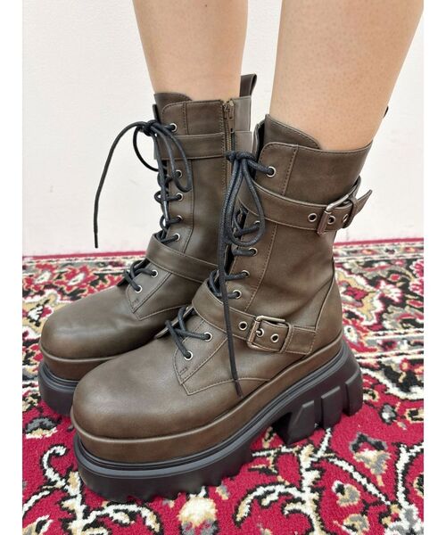 EVRIS（エヴリス） ブーツ バックルエンジニアブーツ レディース