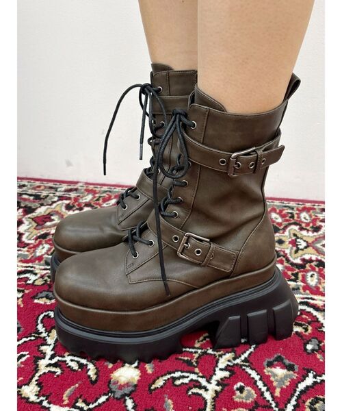 EVRIS バックルエンジニアブーツ 2025冬新作 EVRIS（エヴリス） ブーツ バックルエンジニアブーツ レディース