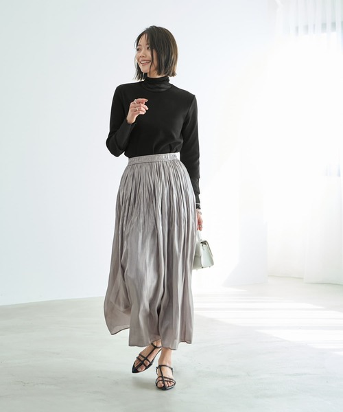 STYLE DELI（スタイルデリ） ロング スカート 「LUXE」メタリック