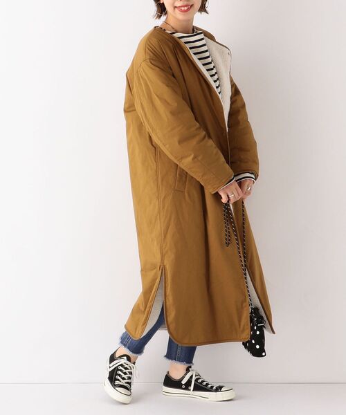 SHIPS any 「SHIPS any」 ノーカラーコート ONE SIZE キャメル