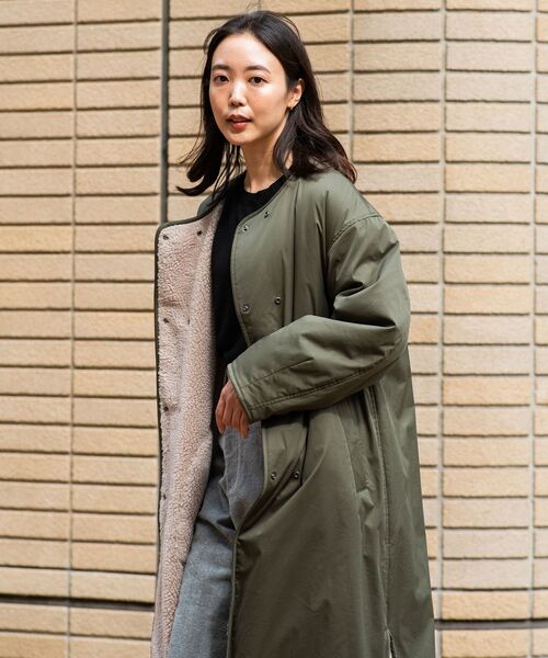 SHIPS any 「SHIPS any」 ノーカラーコート ONE SIZE キャメル