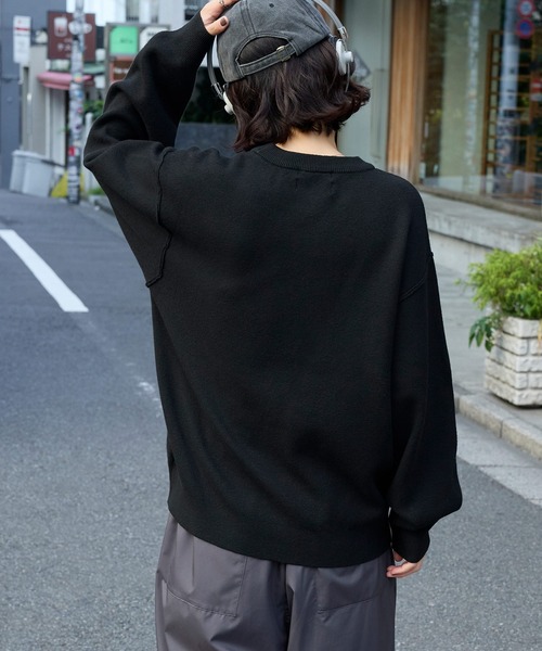 ニット セーター KANGOL/カンゴール 別注 ロゴ ワンポイント刺繍スウェットライククルーネックニットプルオーバー レディース メンズ | MONO-MART | 15
