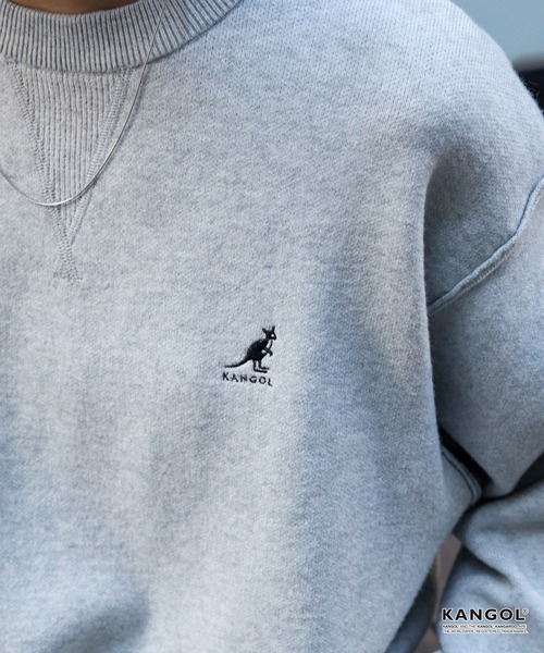 ニット セーター KANGOL/カンゴール 別注 ロゴ ワンポイント刺繍スウェットライククルーネックニットプルオーバー レディース メンズ | MONO-MART | 20