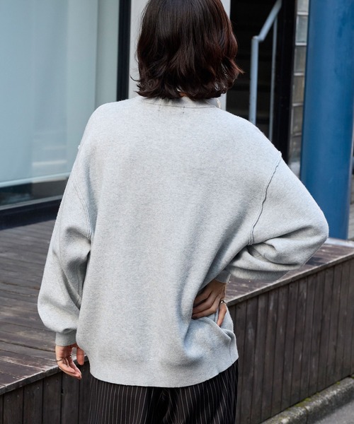 ニット セーター KANGOL/カンゴール 別注 ロゴ ワンポイント刺繍スウェットライククルーネックニットプルオーバー レディース メンズ | MONO-MART | 22