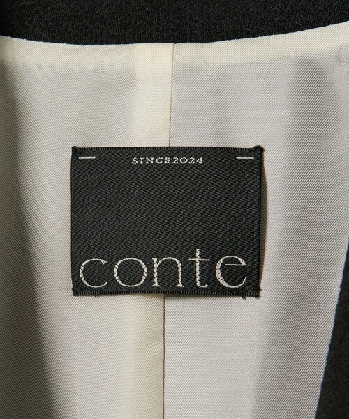 conte ダブル　テーラードジャケット　ブラック conte＞ダブル テーラードジャケット（テーラードジャケット）｜conte