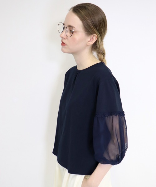 「haupia」 半袖カットソー MEDIUM オフホワイト レディース_画像9