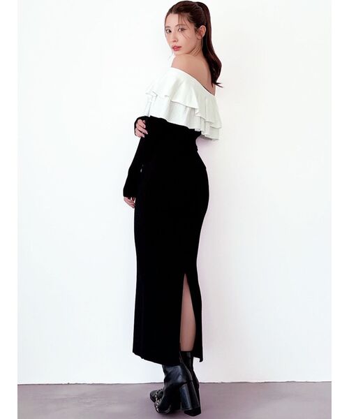 RESEXXY（リゼクシー） ワンピース フリルタイトニットワンピース