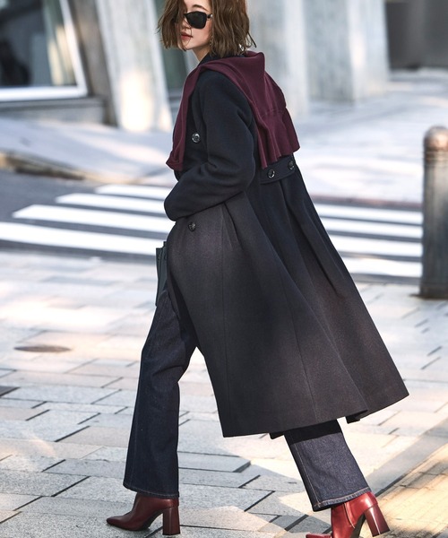 ルイルエブティック（RUIRUE BOUTIQUE）/【日本生地】フレアチェスターコート RUIRUE BOUTIQUE（ルイルエブティック） コート チェスターコート